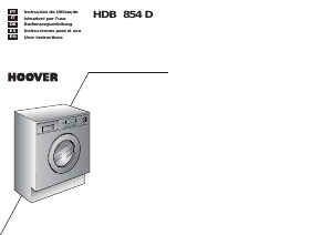 Manuale Hoover HDB 854D-30S Lavasciuga