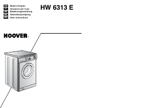 Handleiding Hoover HW6313E CE Was-droog combinatie