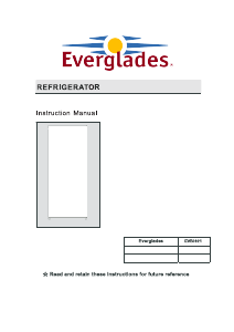 Bedienungsanleitung Everglades EVBI621 Kühlschrank