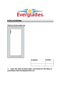 Manual Everglades EVOD207 Refrigerator