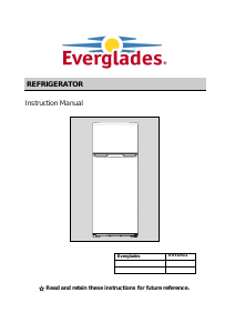 Mode d’emploi Everglades EVTD311 Réfrigérateur combiné