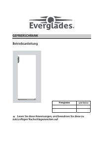 Mode d’emploi Everglades EVFR533 Congélateur