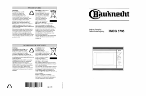 Handleiding Bauknecht DMCG 5735 IN Magnetron