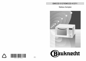 Mode d’emploi Bauknecht EMCCD 4127/1 IN Micro-onde