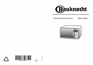 Manual de uso Bauknecht MCCA 4920 WH Microondas