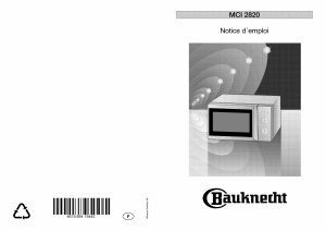 Mode d’emploi Bauknecht MCI 2820/1 WH Micro-onde