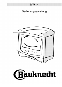 Bedienungsanleitung Bauknecht MW 14/AW/2 Mikrowelle
