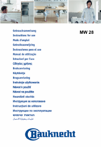 Mode d’emploi Bauknecht MW 28 / AW Micro-onde