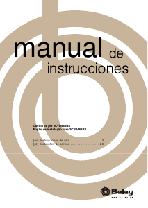Manual Balay 3CVB463BS Fogão