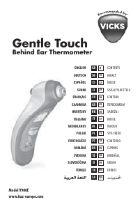Priročnik Vicks V980E Gentle Touch Termometer