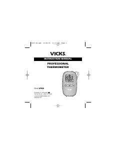 Manual Vicks V940 Professional Thermometer