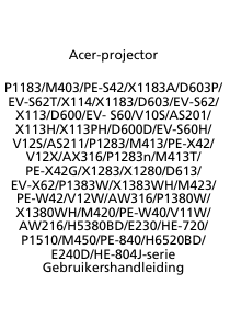 Handleiding Acer E240D Beamer