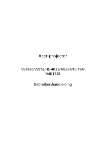 Handleiding Acer D4K1728 Beamer