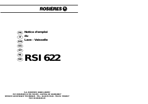 Bedienungsanleitung Rosières RSI 622 RU Geschirrspüler