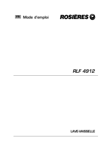 Mode d’emploi Rosières RLF 4912/E Lave-vaisselle