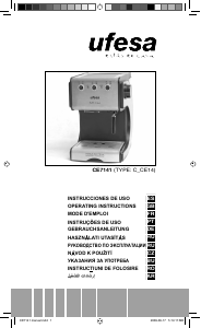 Manual Ufesa CE7141 Máquina de café expresso