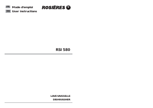 Mode d’emploi Rosières RSI 580 IN-04 Lave-vaisselle