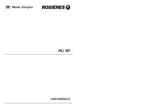 Mode d’emploi Rosières RLI 90 PN Lave-vaisselle