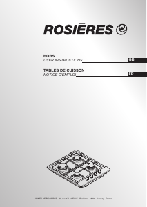 Manual Rosières RTL 64 EM PN Hob