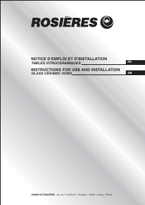 Manual Rosières RVE 6490 PN Hob