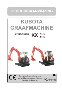 Handleiding Kubota KX71-3 Graafmachine