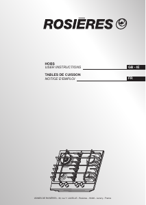 Mode d’emploi Rosières RHG 75 WMX Table de cuisson