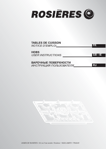 Manual Rosières RTG 64 FB PN Hob