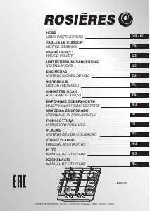 Manual Rosières RHG 6 DD MX Plită