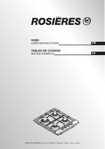 Mode d’emploi Rosières RTT 64 FC INM Table de cuisson