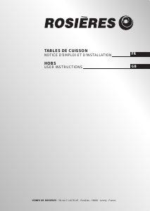 Mode d’emploi Rosières RVM 64 Table de cuisson