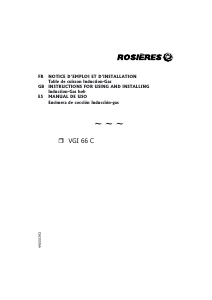 Manual Rosières VGI 66 C PN Hob