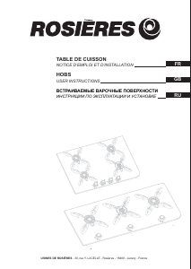 Mode d’emploi Rosières RF 9 Table de cuisson