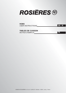 Mode d’emploi Rosières RGV 64S FS PN Table de cuisson