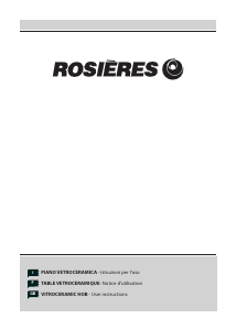 Manual Rosières RVE 382 PN Hob