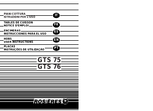 Manuale Rosières GTS 75/1 IN Piano cottura