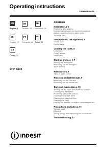 Manuál Indesit DFP 5841 NX EU Myčka na nádobí