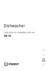 Manual Indesit DE 43 UK Dishwasher