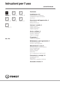 Manuale Indesit IDL 750 EU.2 Lavastoviglie