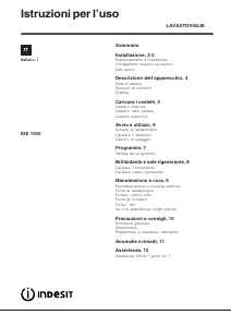 Manuale Indesit IDE 1000 S IT.2 Lavastoviglie