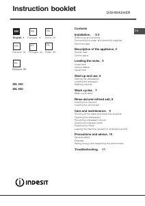 Manual de uso Indesit IDL 550 EU.2 Lavavajillas