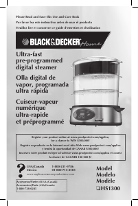 Mode d’emploi Black and Decker HS1300 Cuiseur vapeur