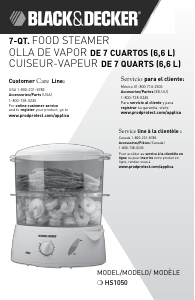 Mode d’emploi Black and Decker HS1050 Cuiseur vapeur