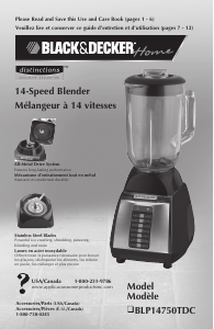 Mode d’emploi Black and Decker BLP14750TDC Blender