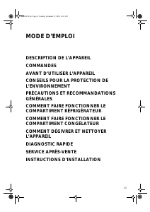 Mode d’emploi Whirlpool ARG 574/3 Réfrigérateur