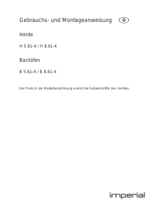 Bedienungsanleitung Imperial B 8.61-4 Backofen