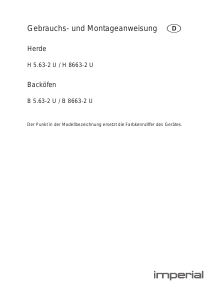 Bedienungsanleitung Imperial B 8663-2 U Backofen