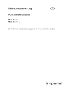 Bedienungsanleitung Imperial MDG 5.64-1 U Backofen