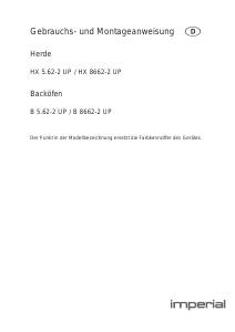 Bedienungsanleitung Imperial B 8662-2 UP Backofen