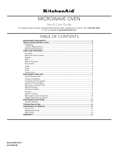 Manual KitchenAid KMCS1016GBS Microwave