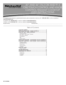 Manual de uso KitchenAid KCES556HBL Placa